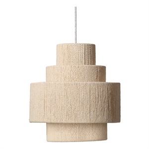 J&D Design Filament Rope Pendant Off White Jute