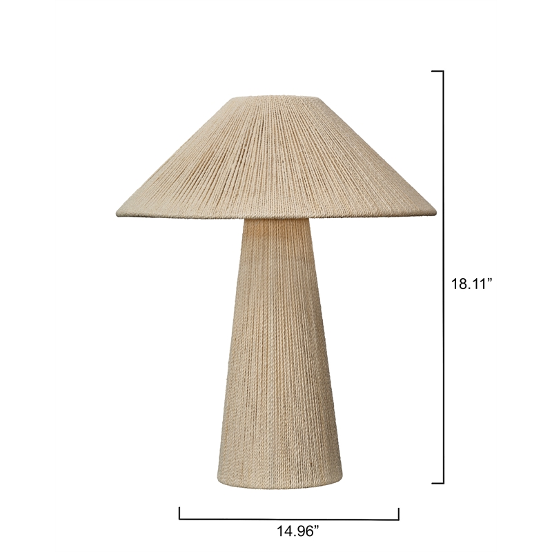 J&D Design Tension Jute Table Lamp