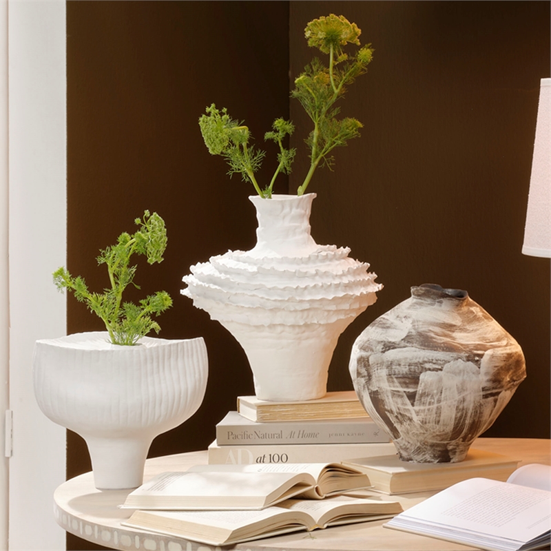 J&D Designs Co Ruffle Ceramic Decorative Vase