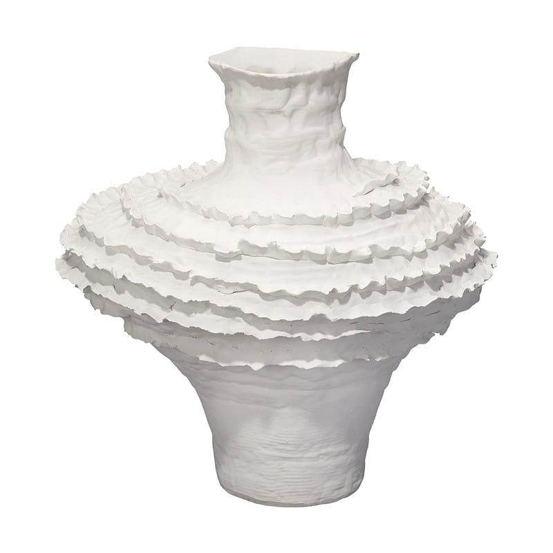 J&D Designs Co Ruffle Ceramic Decorative Vase
