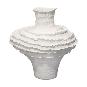 J&D Designs Co Ruffle Ceramic Decorative Vase
