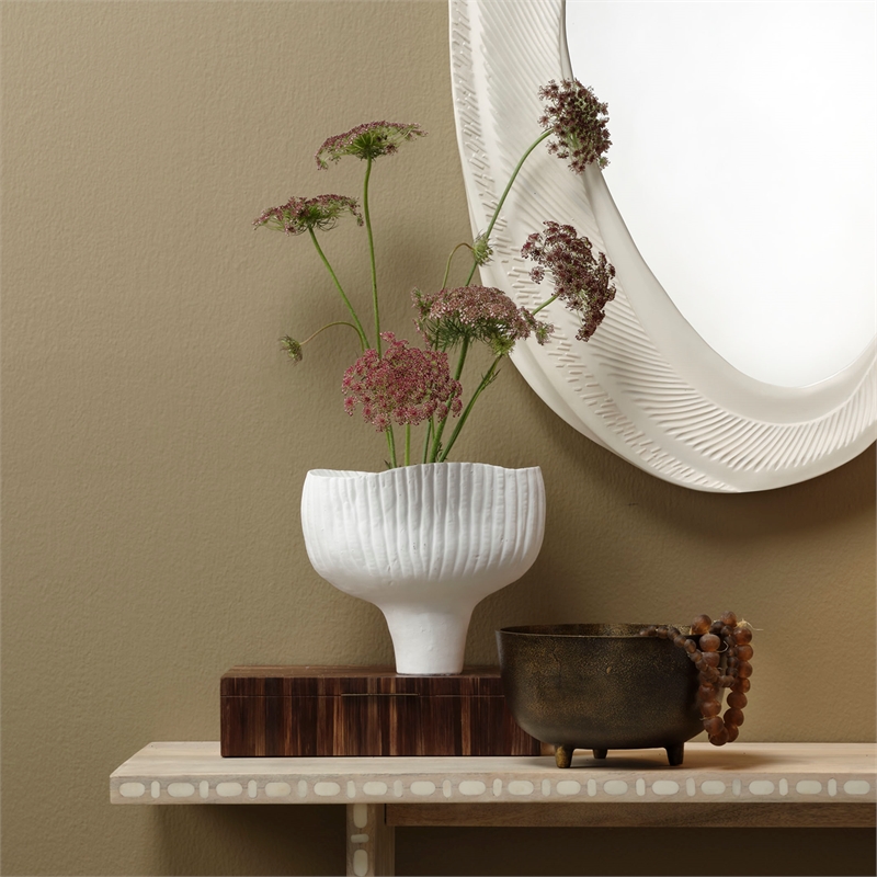J&D Designs Co Plunge Ceramic Decorative Vessel Matte White