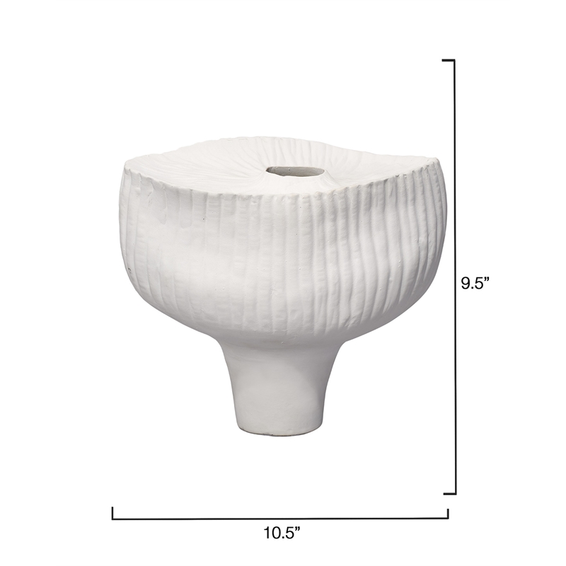 J&D Designs Co Plunge Ceramic Decorative Vessel Matte White