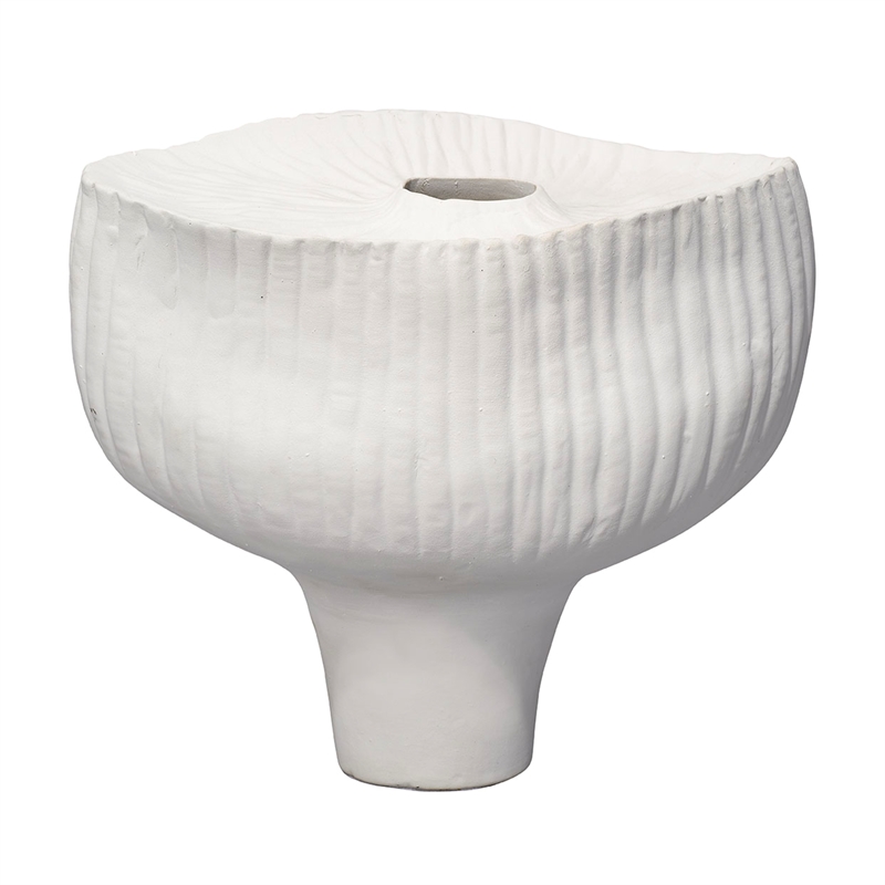 J&D Designs Co Plunge Ceramic Decorative Vessel Matte White