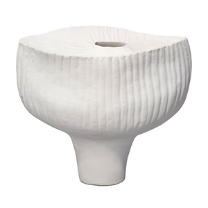 J&D Designs Co Plunge Ceramic Decorative Vessel Matte White