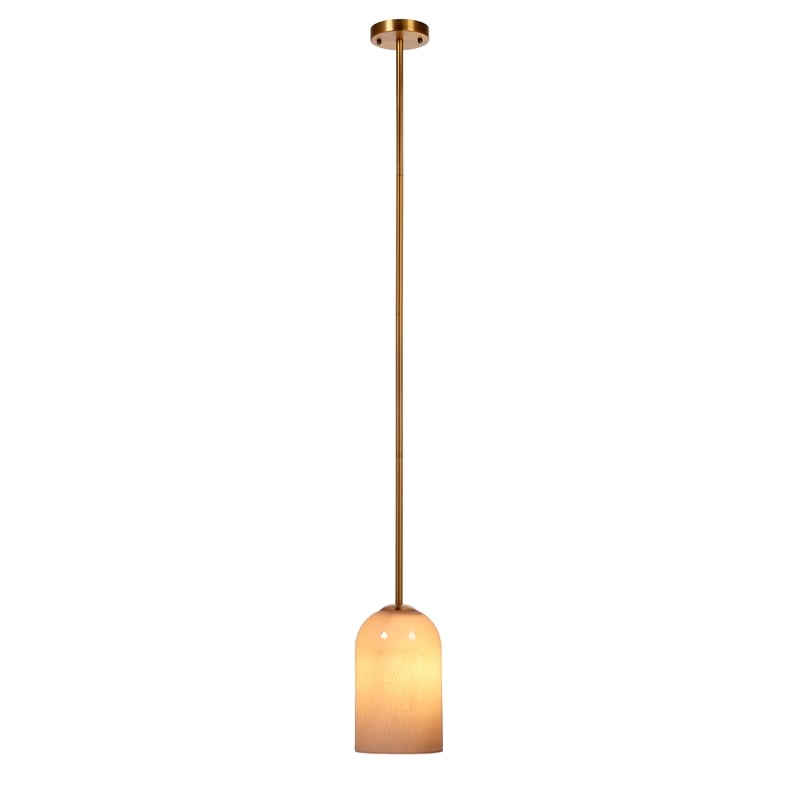 J&D Designs Co Holt 1-Light Glass Pendant Taupe