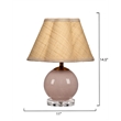 J&D Designs Co Dottie Blown Glass Table Lamp with Raffia Shade Pink