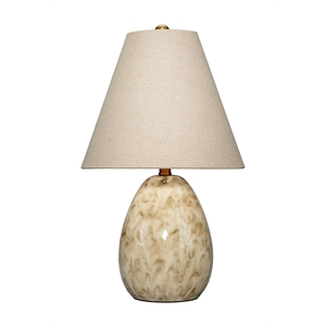 j&d designs raindrop ceramic table lamp with linen shade off white