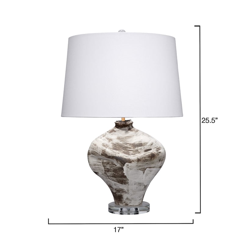 J&D Designs Co Maurice Ceramic Table Lamp with Linen Shade
