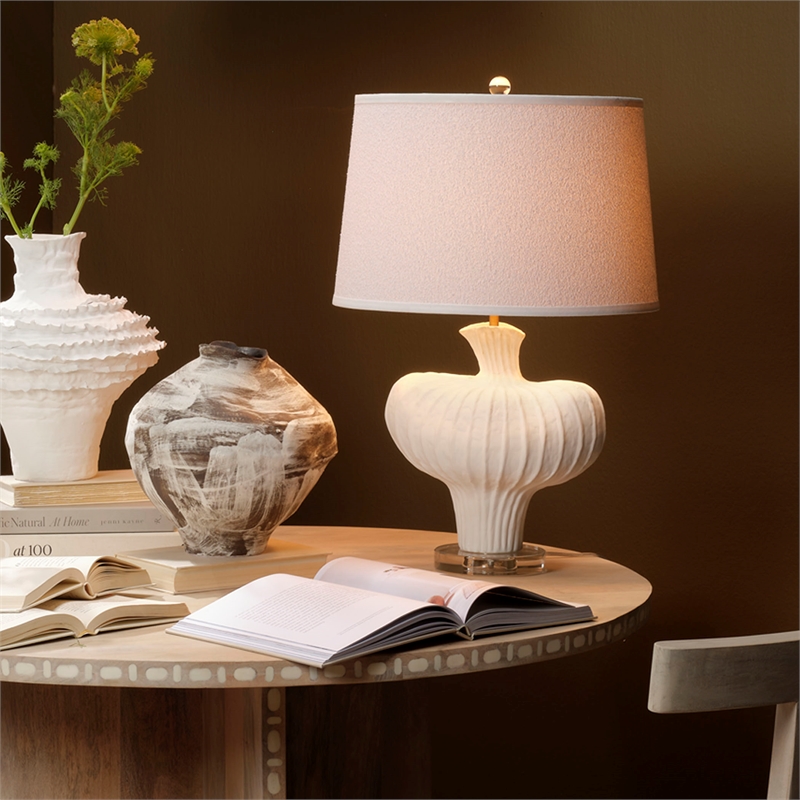 J&D Designs Co Colette Ceramic Table Lamp with Polyester Shade
