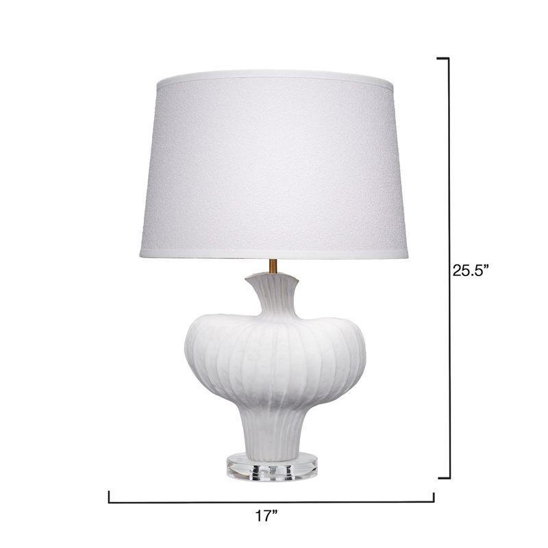 J&D Designs Co Colette Ceramic Table Lamp with Polyester Shade