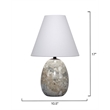 J&D Designs Co Capsule Travertine Table Lamp with Linen Shade