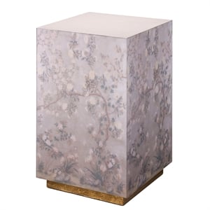 J&D Designs Co Garland Floral Accent Side Table Lavender