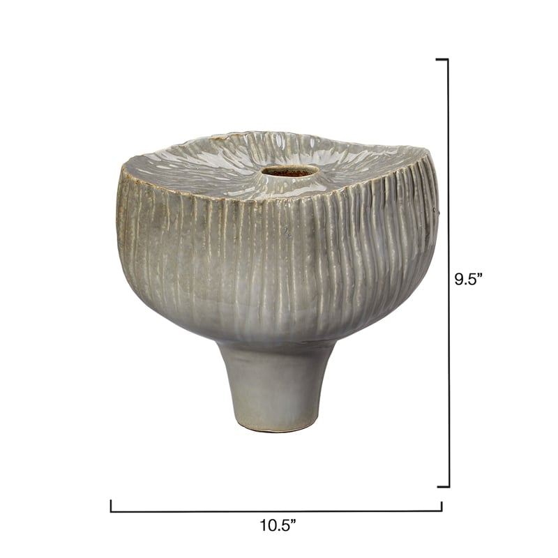 J&D Designs Plunge Ceramic Decorative Vessel Grey