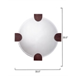 J&D Designs Quadrant Leather Round Wall Mirror