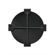 J&D Designs Quadrant Leather Round Wall Mirror