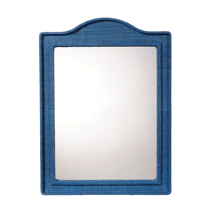 J&D Designs Hilltop Raffia Arch Wall Mirror Indigo