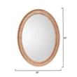 J&D Designs Valley Raffia Oval Wall Mirror Natural