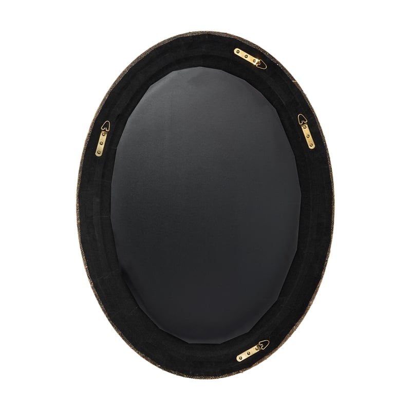 J&D Designs Valley Raffia Oval Wall Mirror Natural
