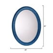 J&D Designs Valley Raffia Oval Wall Mirror Indigo