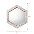 J&D Designs Academy Mother of Pearl Hexagon Wall Mirror