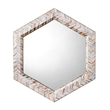 J&D Designs Academy Mother of Pearl Hexagon Wall Mirror