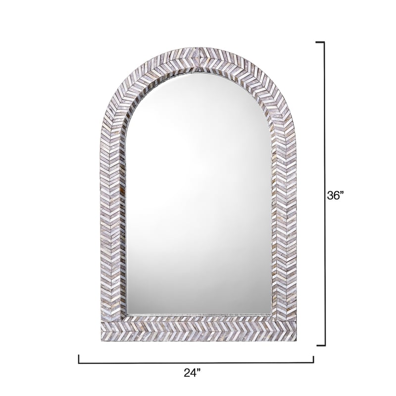J&D Designs Beverly Mother of Pearl Arch Wall Mirror