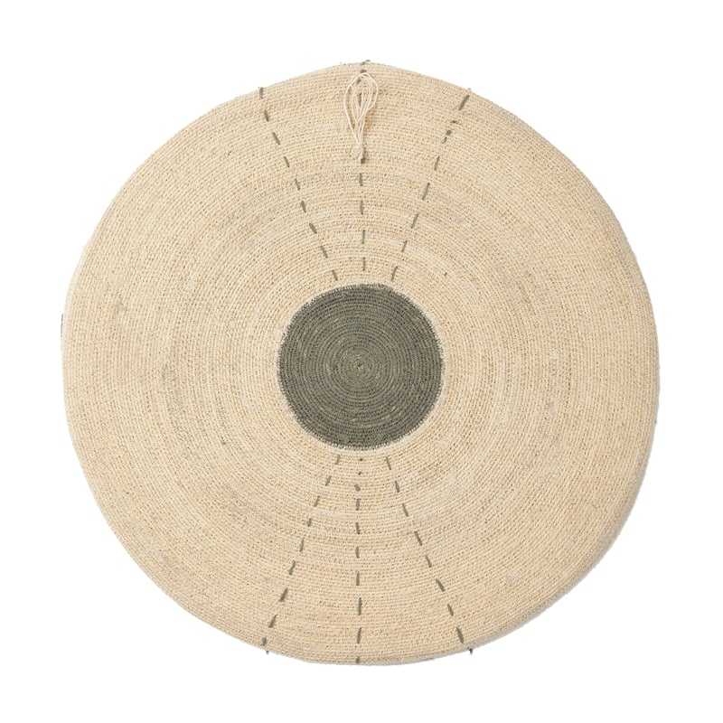 J&D Designs Sundial Seagrass Round Wall Art Teal