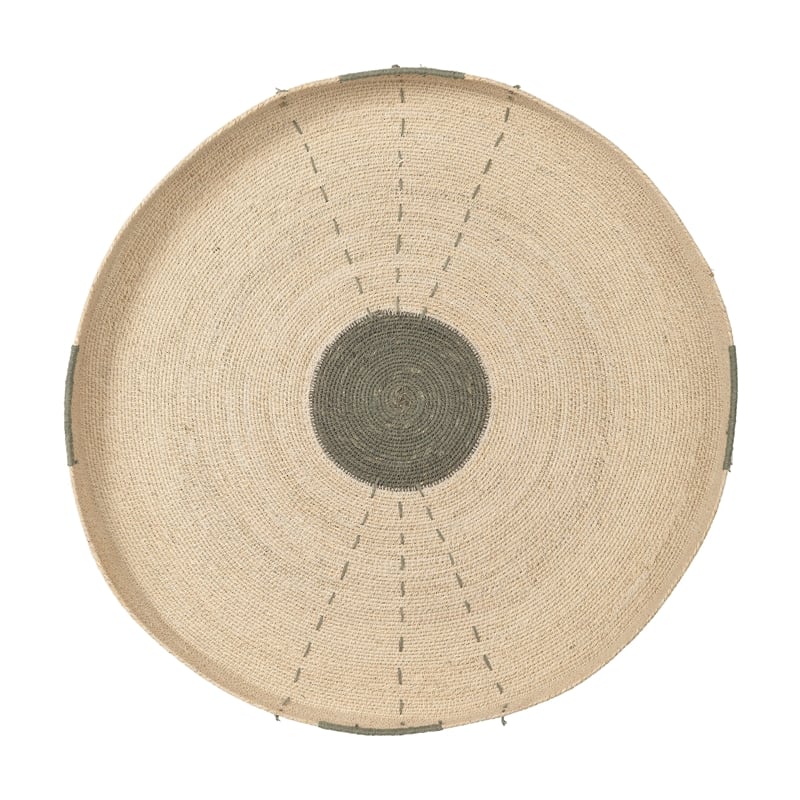 J&D Designs Sundial Seagrass Round Wall Art Teal