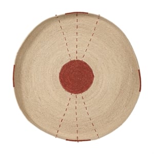 J&D Designs Sundial Seagrass Round Wall Art Rust