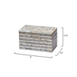 J&D Designs Roosevelt Grey Mother of Pearl Decorative Box Small