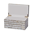 J&D Designs Roosevelt Grey Mother of Pearl Decorative Box Small