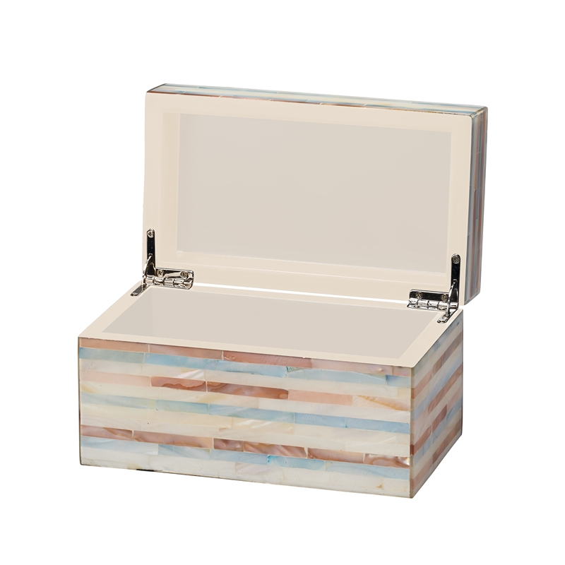 j&d designs roosevelt blue mother of pearl decorative box small