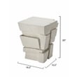 J&D Designs Co Brick Fiberglass Indoor/Outdoor Side Table Cream