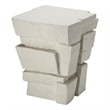 J&D Designs Co Brick Fiberglass Indoor/Outdoor Side Table Cream
