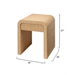 J&D Designs Co Montecito 1-Drawer Raffia and Engineered Wood Side Table Natural