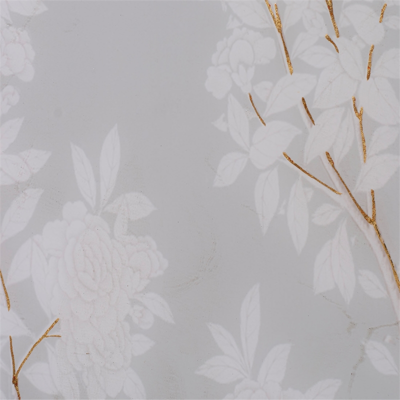 J&D Designs Garland Floral Accent Side Table Dove