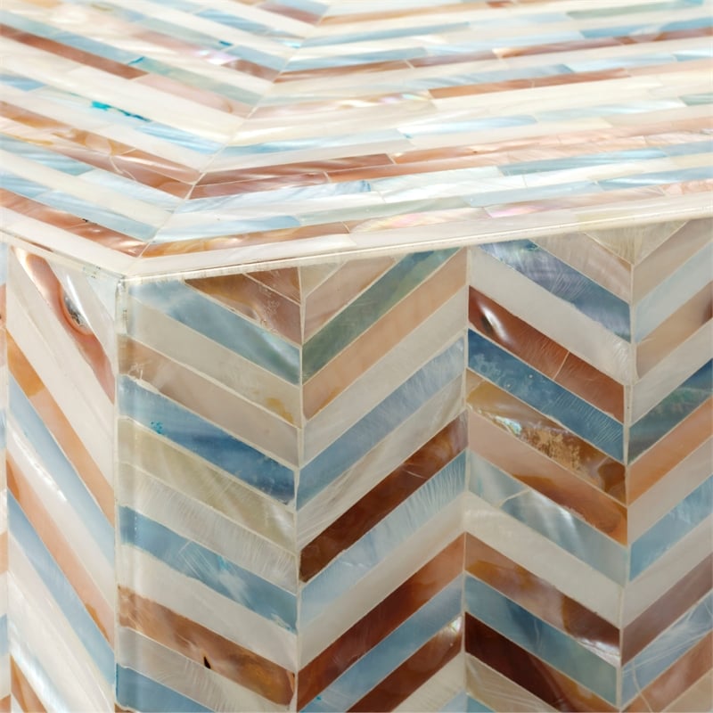 Hepburn Mother of Pearl Hexagon Side Table
