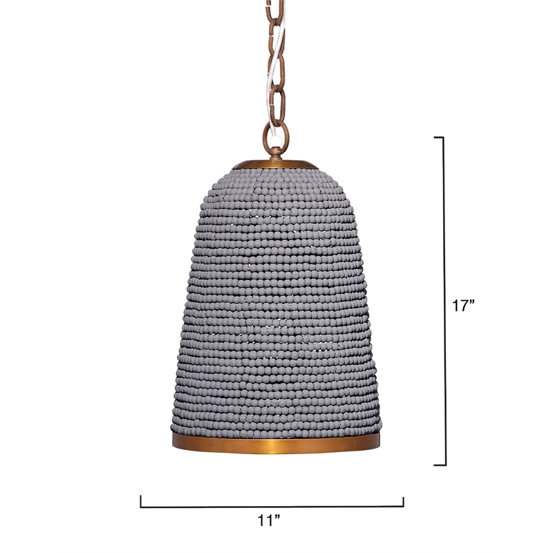 J&D Designs Creekside I-Light Beaded Pendant Slate Blue