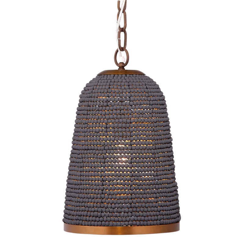 J&D Designs Creekside I-Light Beaded Pendant Slate Blue