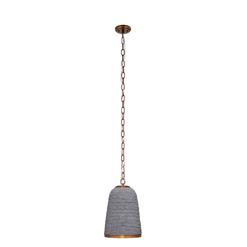J&D Designs Creekside I-Light Beaded Pendant Slate Blue