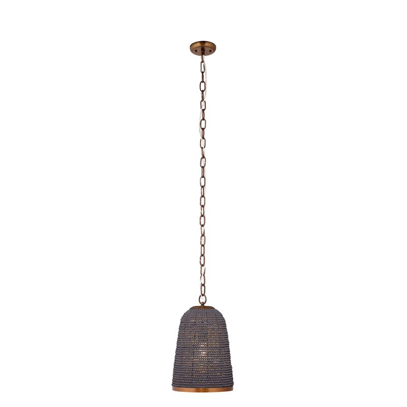 J&D Designs Creekside I-Light Beaded Pendant Slate Blue