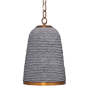 J&D Designs Creekside I-Light Beaded Pendant Slate Blue