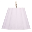 J&D Designs Co Scalloped 1-Light Pendant Boucle Linen Fabric White