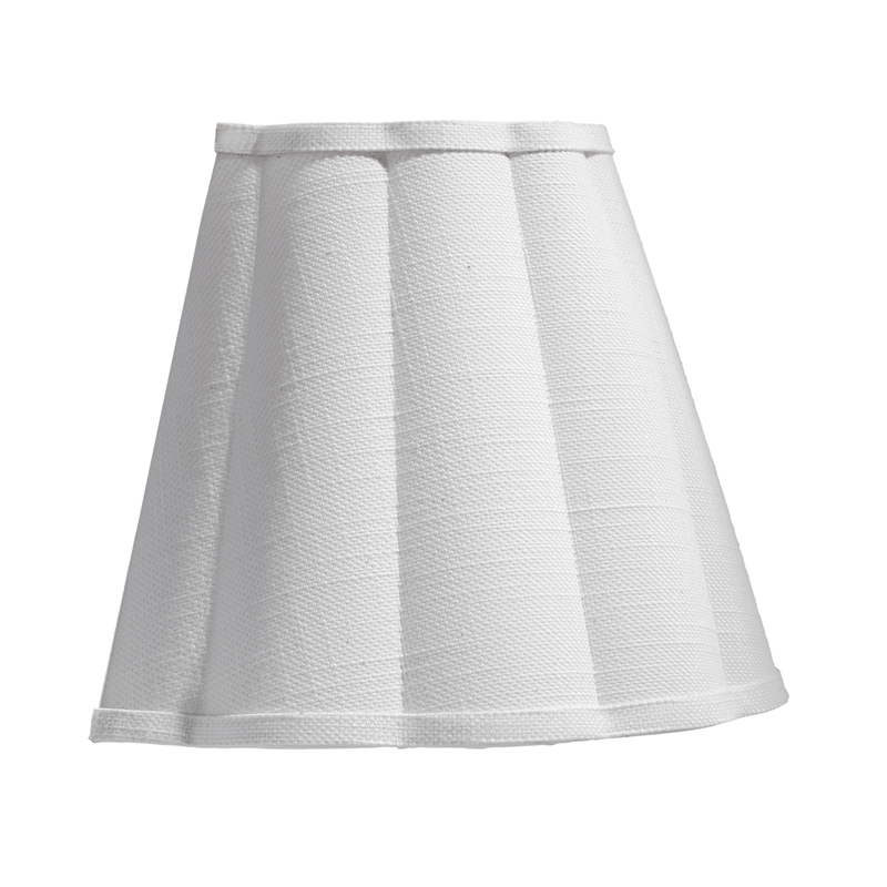 J&D Designs Scalloped 1-Light Wall Sconce White Linen