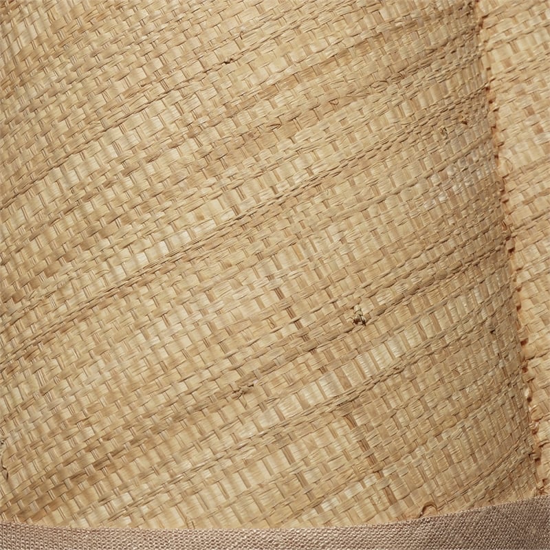 J&D Designs Co Scalloped Raffia Fabric Lamp Shade Small Natural