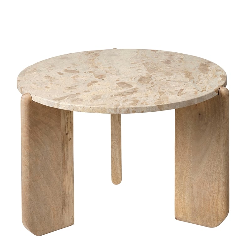 J&D Designs Quarry Wood and Tendua Stone Coffee Table
