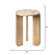 J&D Designs Quarry Wood and Tendua Stone Size Table