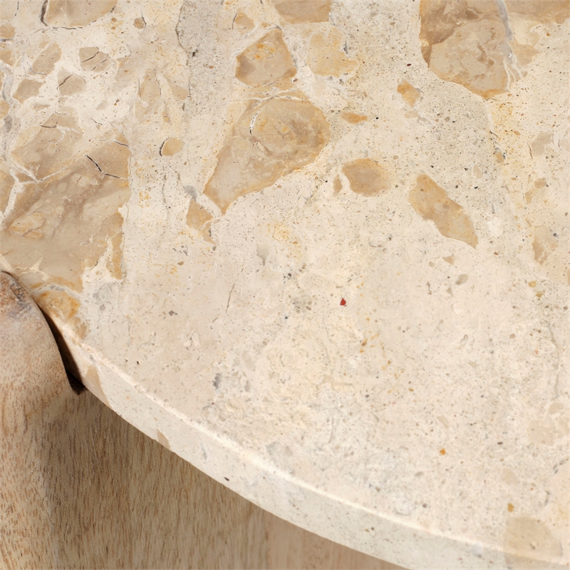 J&D Designs Quarry Wood and Tendua Stone Size Table
