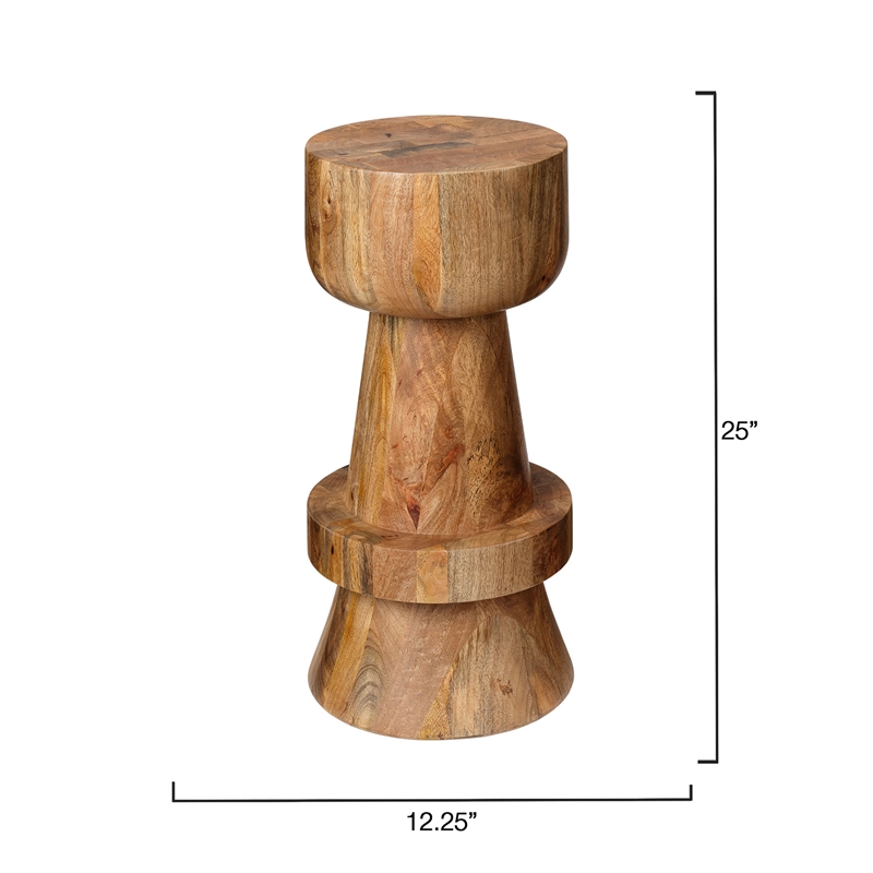 J&D Designs Rook Mango Wood Counter Stool
